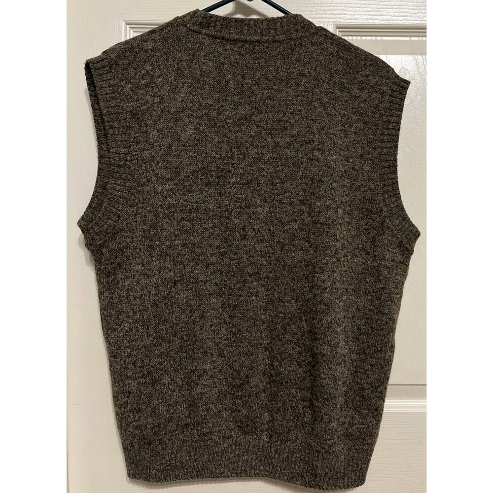 Vintage Protege Wool Alpaca Acrylic Cable Knit Sweater Vest Men L Academia USA